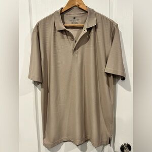 Caribbean Joe Men’s Beige Island Supply Co. Polo Shirt, Size XL